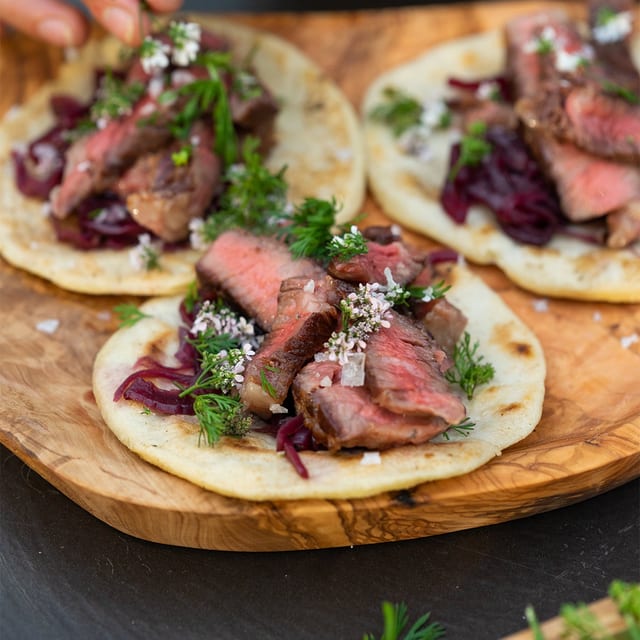 Ribeye Taco Plate.