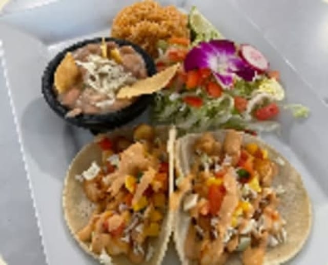 Shrimp Taco Plate.
